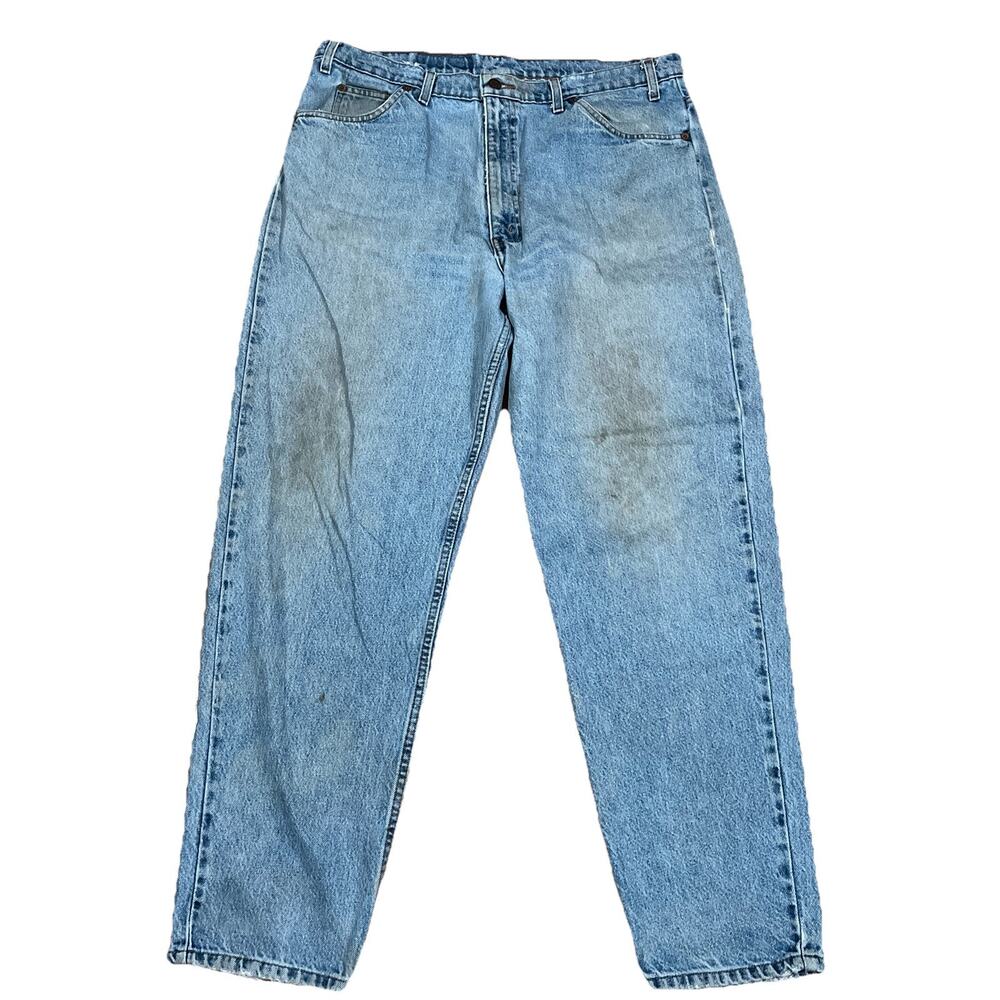 VTG 90s Levi's 550 Orange Tab Jeans Mens 37x30 Relaxed Fit Tapered Wear Distress